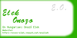 elek onozo business card
